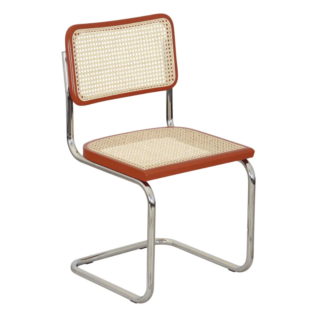 marcel-breuer-b32-s32-cesca-cane-cantilever-side-chair-chrome-frame-ral-8004-copper-brown-wood.webp