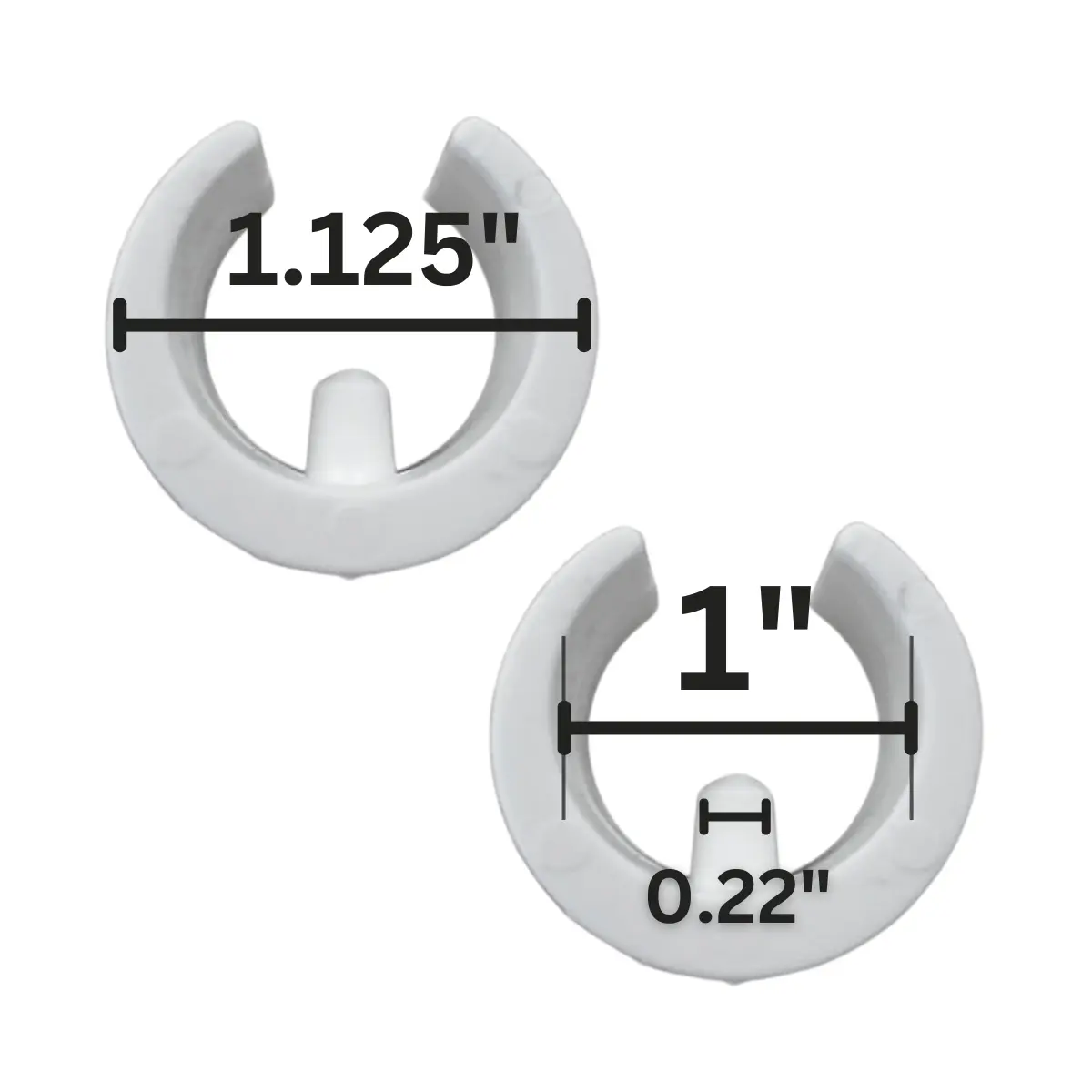 [BREUER-COMPANY-SINGLE-PRONG-CAPS-4PCS] Breuer Chair Company Chair Replacement Single Prong U-Shape Plastic Caps (Pack of 4)